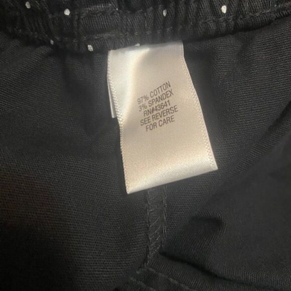 Croft & Barrow Black/White Polka-dot the pull-on capri's, size 1X - Picture 4 of 4